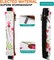 Pencil Case (2 Pack), PU Leather Pen Pencil Pouch Holder Stationery Zipper Bag with Elastic Strap for Pens, Pencils, Markers, Eraser - Printing & Gold Pink
